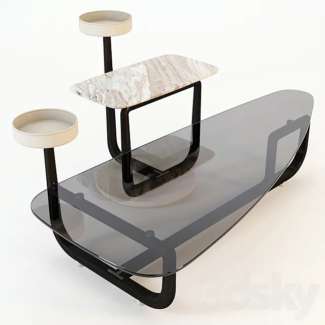 Giorgetti: Coffee Table - Amiral Set-01 Free Download