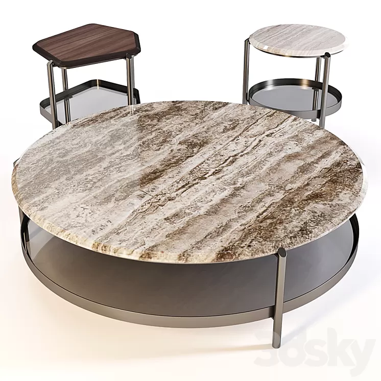 Giorgetti: Coffee Table – Skyline Set 03 3D Model