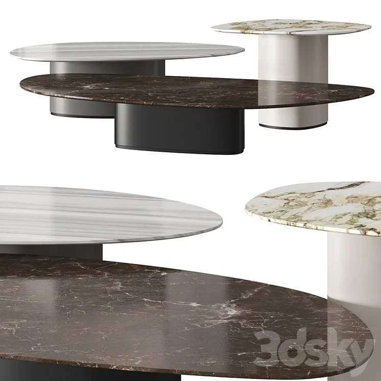 Giorgetti Galet Coffee Tables 3D Model Free
