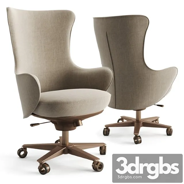 Giorgetti genius geust armchair 2 3D Model Download