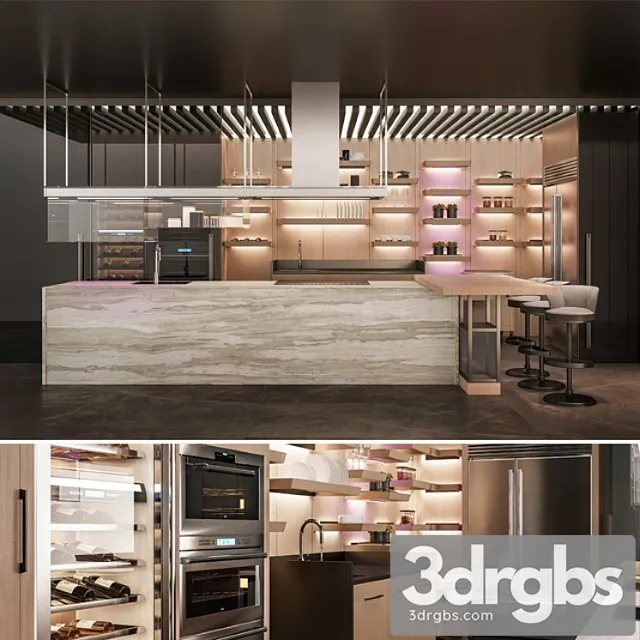 Giorgetti kitchen 3D Model Free