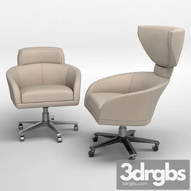 Giorgetti selectus swivel armchair 2 3D Model Free