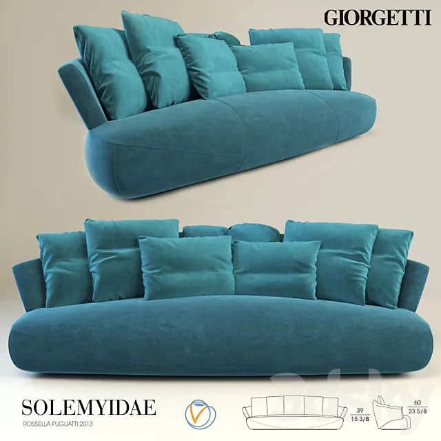 Giorgetti Solemyidae Sofa by Rossella Pugliatti - 2013 3DModel