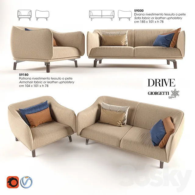 Giorgetti_Drive 3D Model