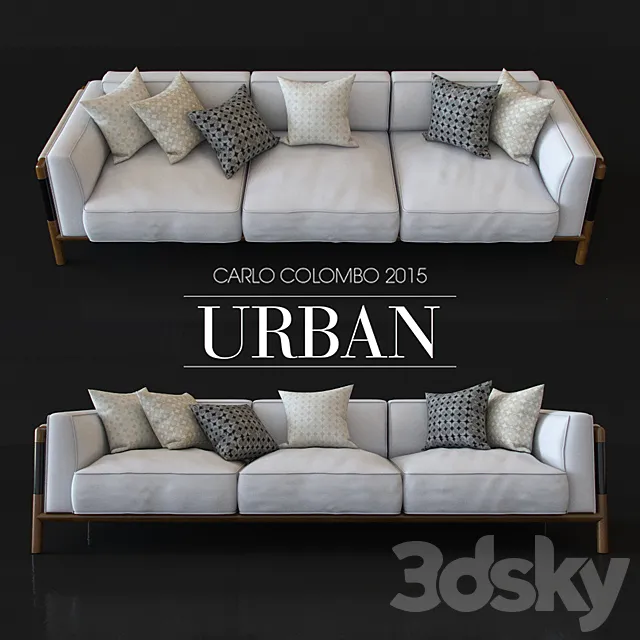 giorgetti_URBAN_CARLO COLOMBO 2015_divan_tm 3D Model