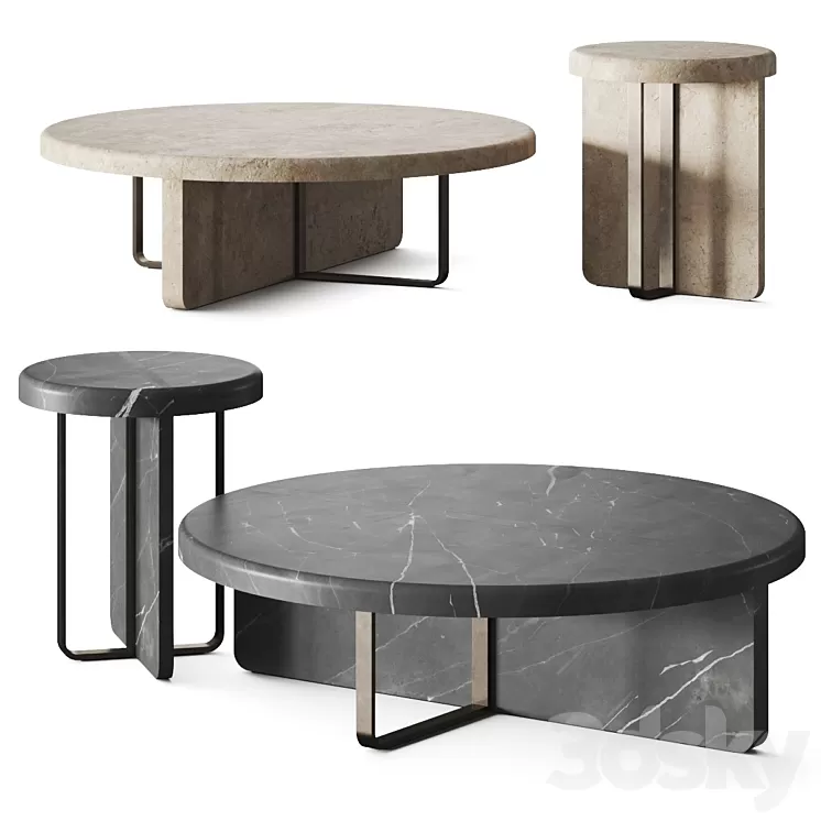 Giorgio Bonaguro Line Coffee Tables 3D Model Free