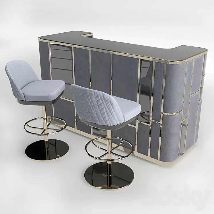 Giorgio Collection Charisma Bar-stool 3D Model Free