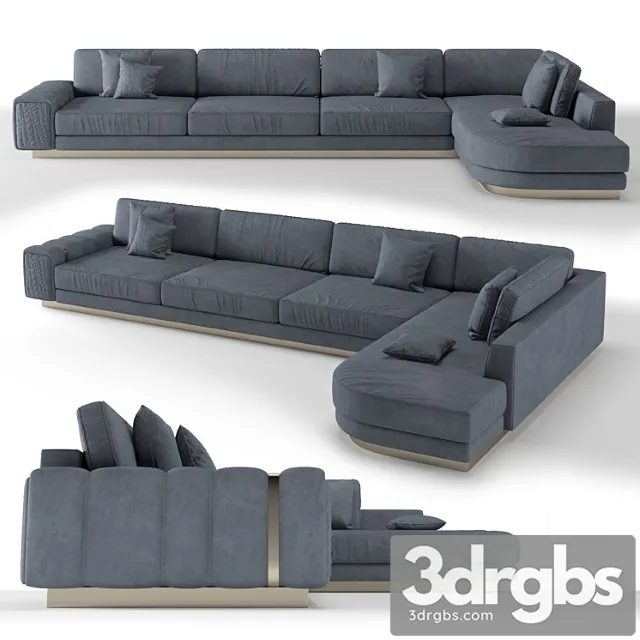 Giorgio collection charisma sectional sofa 2 3D Model Free