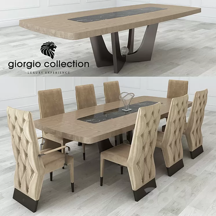 Giorgio Collection Lifetime Table And Chair 3D Model