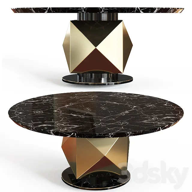 Giorgio Collection Round Dining Table 3D Model
