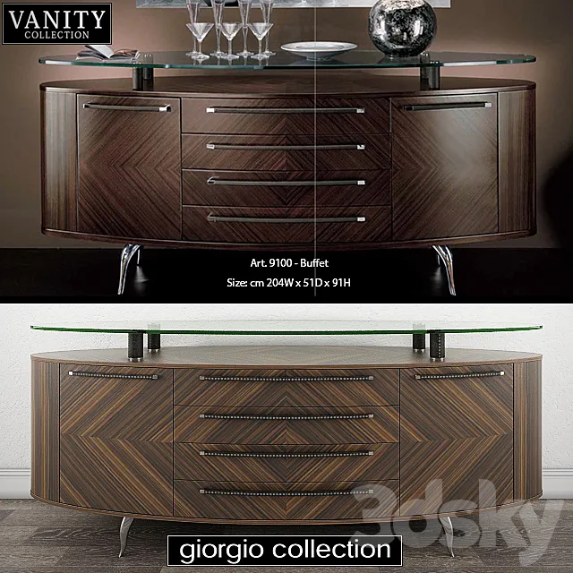 GIORGIO COLLECTION Vanity - Art. 9100 - Buffet 3D Model
