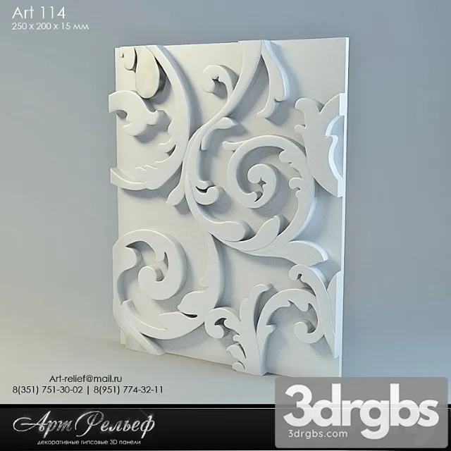 Gipsovaia 3d Paniel 114 Ot Art Riel Ief 3D Model Free