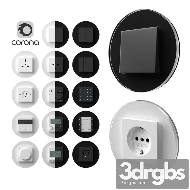 Gira Studio Flush Mounted 3D Model Free