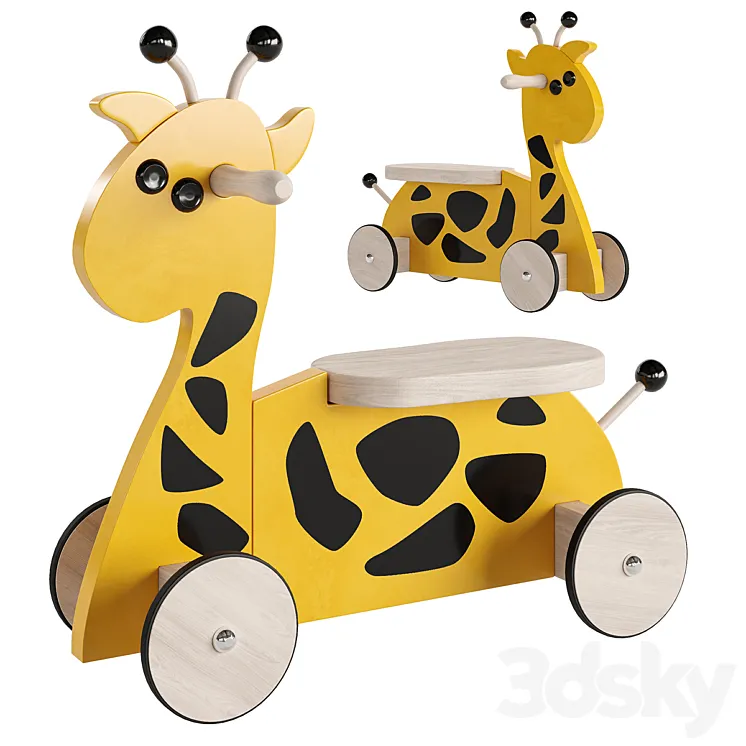 Giraffe wheelchair-tolokar 3D Model Free