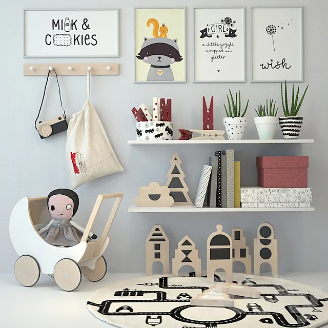 Girl room decor J17 3DModel