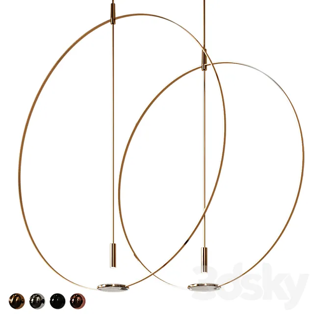 Giustini and Stagetti MAGNIFIER CEILING LAMP Gold. Black. Chrome. Bromze 3DModel