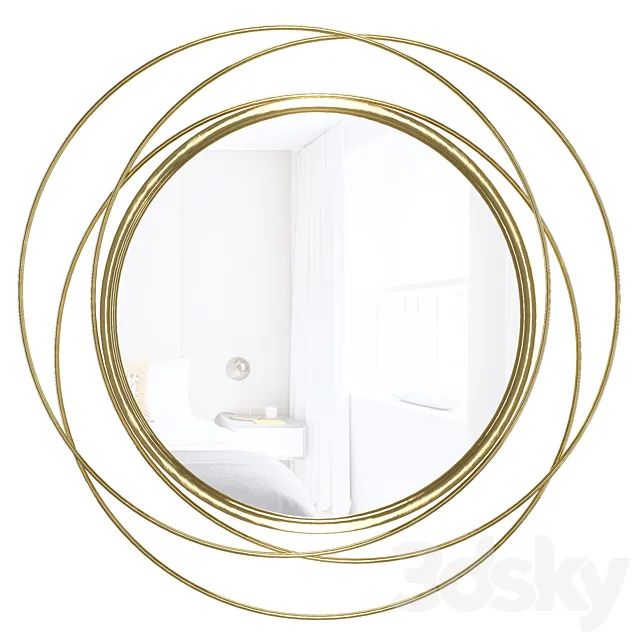 Glam Distressed Accent Mirror 3DModel