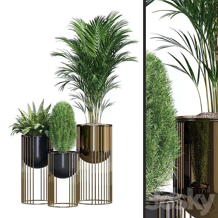 Glam planter 3D Model Free