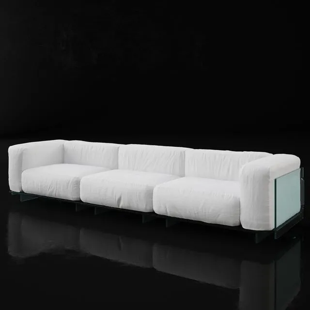 Glas Italia Crystal Lounge sofa 3D Model