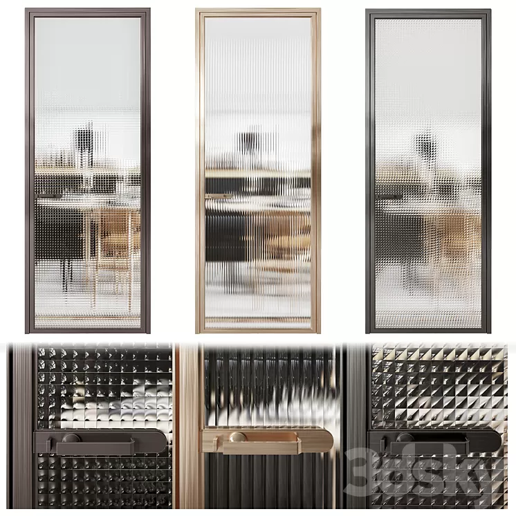 Glas italia door 3 3D Model