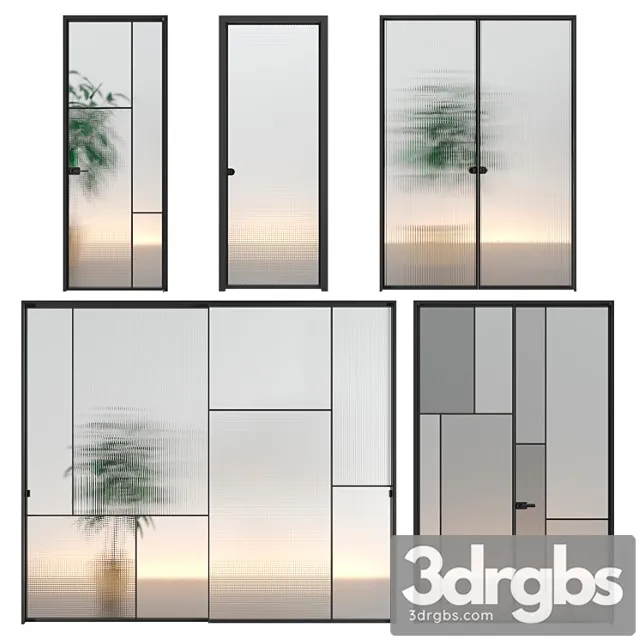 Glas Italia Doors Set 01 3D Model Free