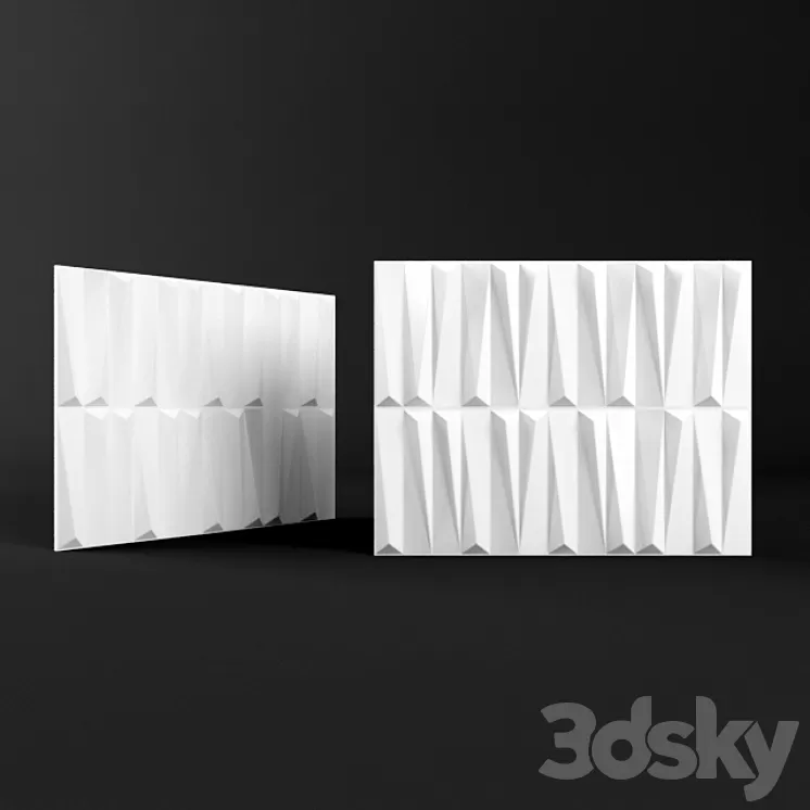Glass 3d panel (bamboo) 3D Model