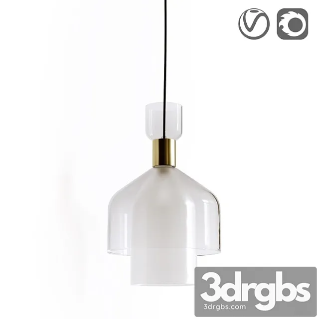 Glass and brass lamp amoris 3D Model Free