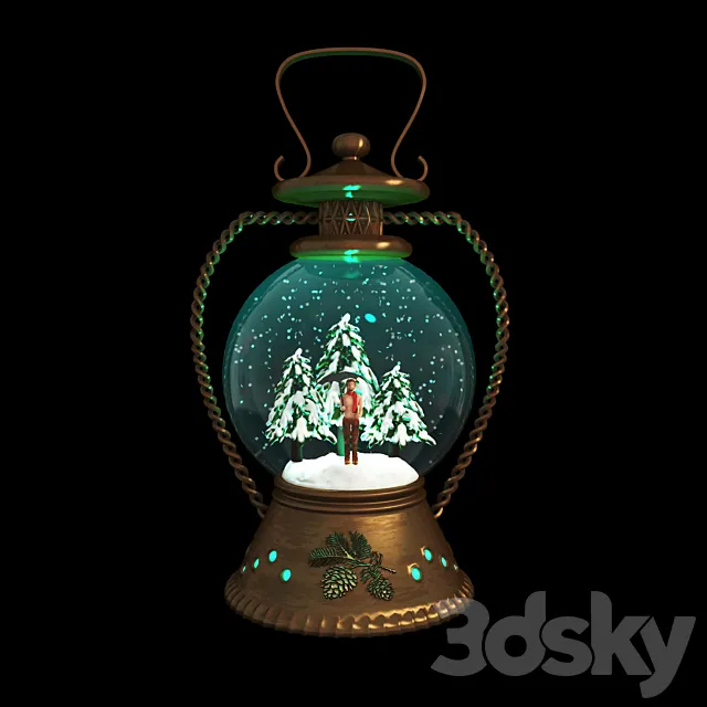 Glass ball with snow _ lamp Free Download