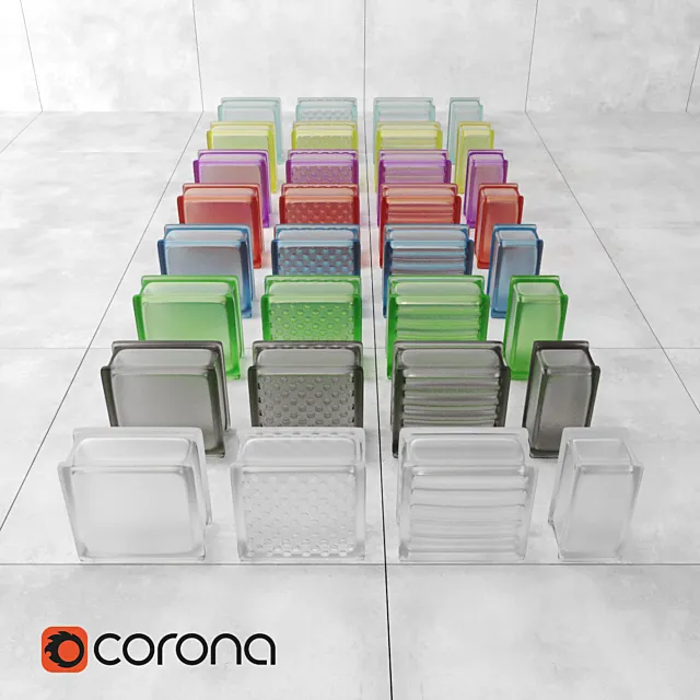 Glass Blocks | Decorative Wall 3DModel