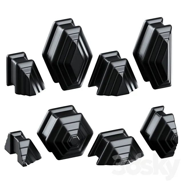 Glass blocks. Set 5. 3D Model