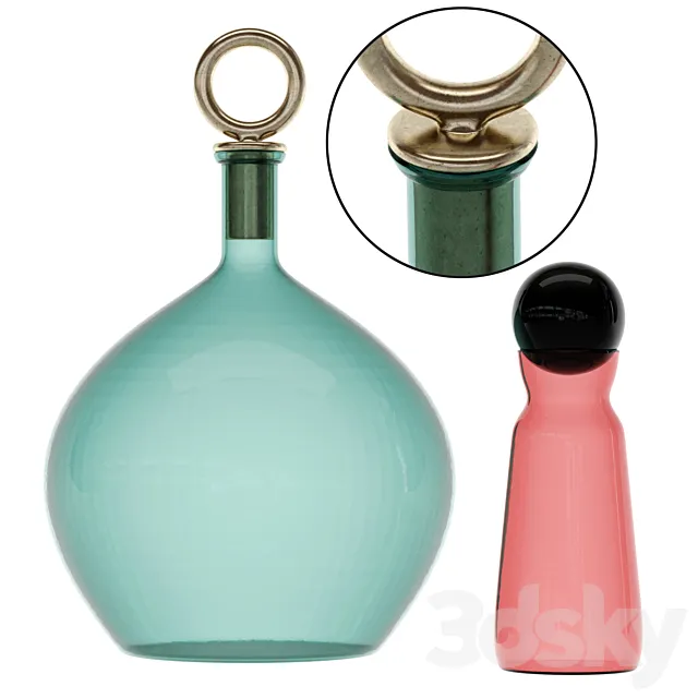 Glass bottle 1 3DModel