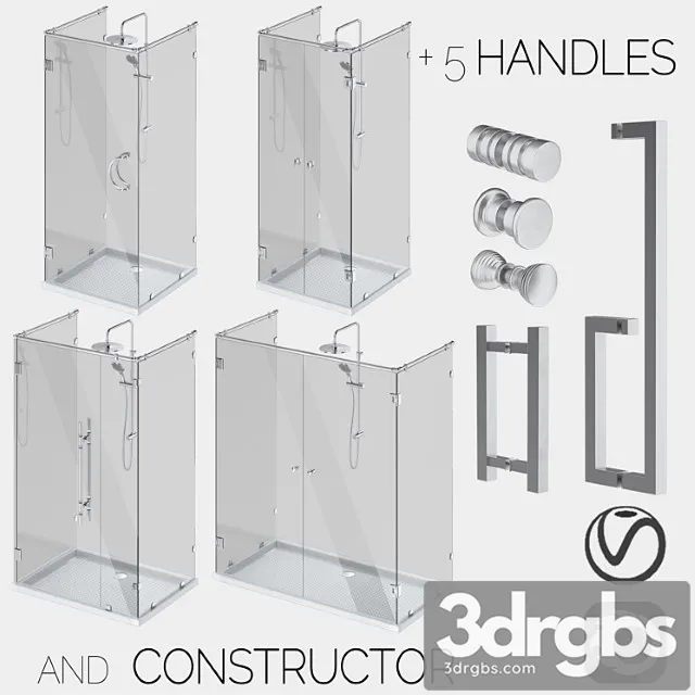 Glass Cabins Designer and A Set Of Handles (2) 3D Model Free