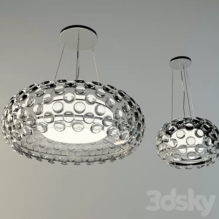 Glass chandeliers 3D Model