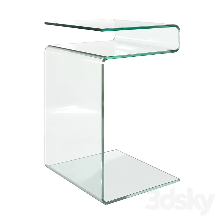 Glass coffee table ESF 3D Model Free