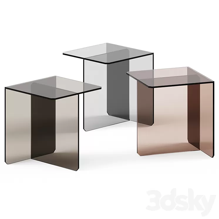 Glass coffee table KUM 3D Model Free