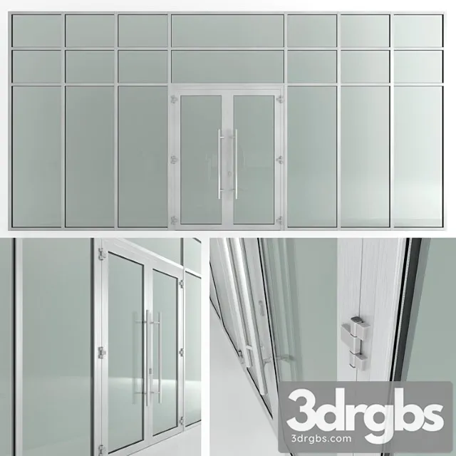 Glass fire doors and partitions nayada. rack profile. 3D Model Free