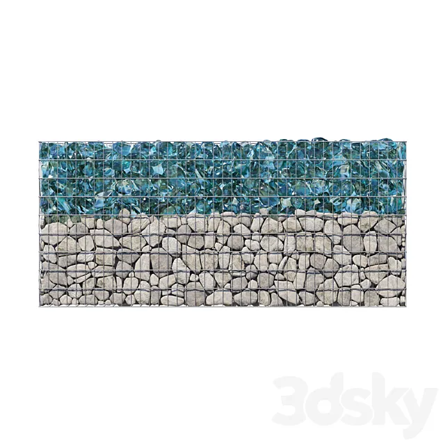 Glass gabion_3 3D Model