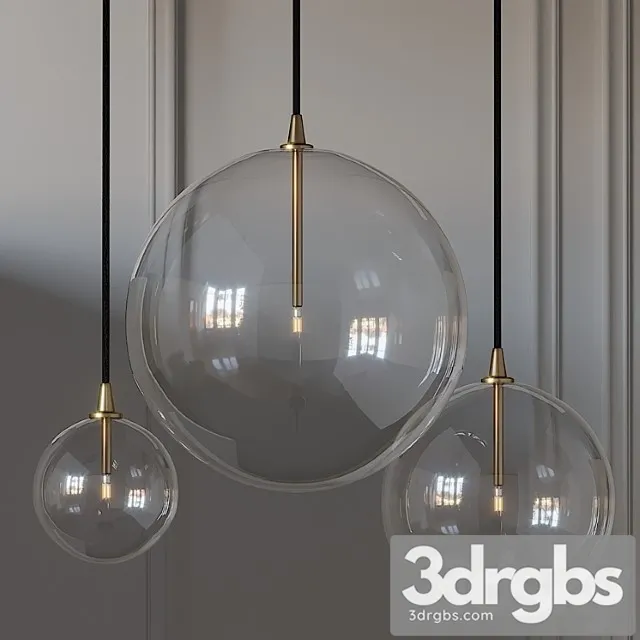 Glass globe mobile pendant 3D Model Free