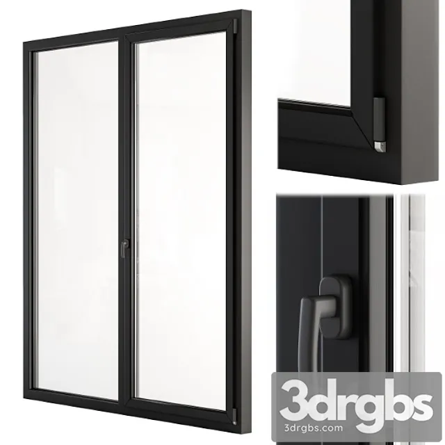 Glass Modern Door Black 3D Model Free