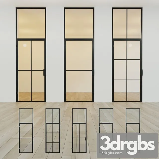 Glass partition. a door. 13 3D Model Free