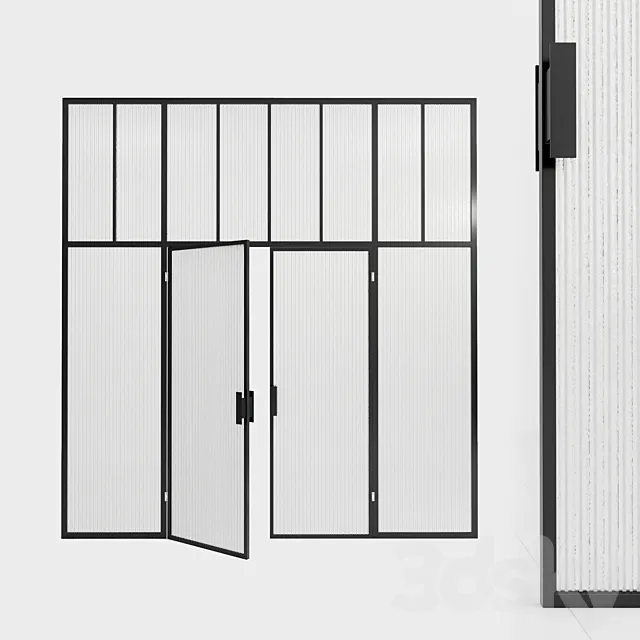 Glass partition. Door. 87 3D Model