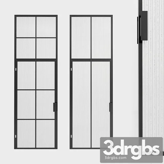 Glass Partition Door 94 3D Model Free