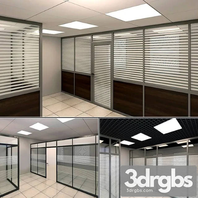 Glass partitions 3D Model Free