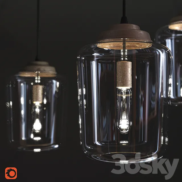 Glass pendant light 3DModel