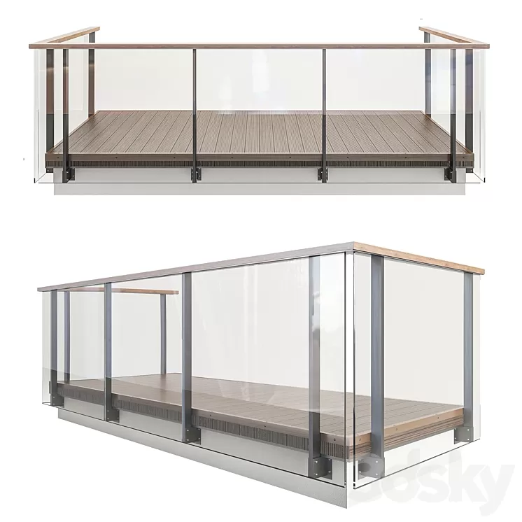 Glass-Railing-05 3D Model