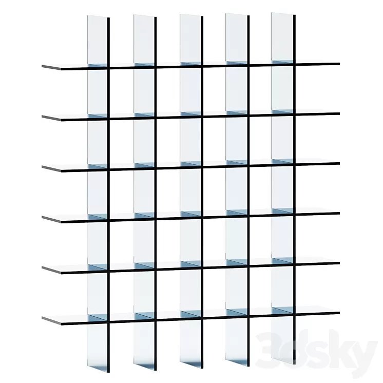 Glass Shelves 1 (1976) by Glas Italia 3D Model Free