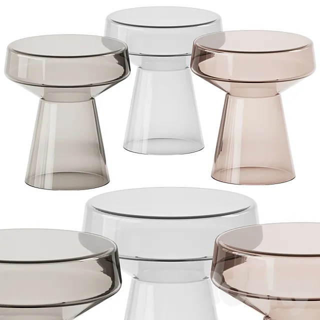 Glass side table by Soba 3DModel