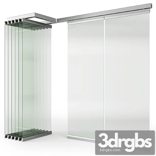 Glass sliding partition walls 3D Model Free