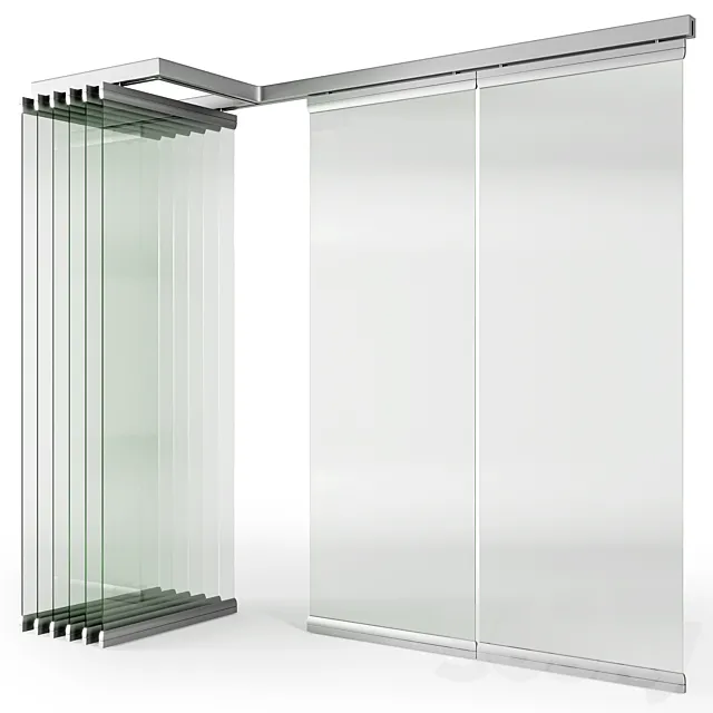 Glass Sliding Partition Walls 3DModel