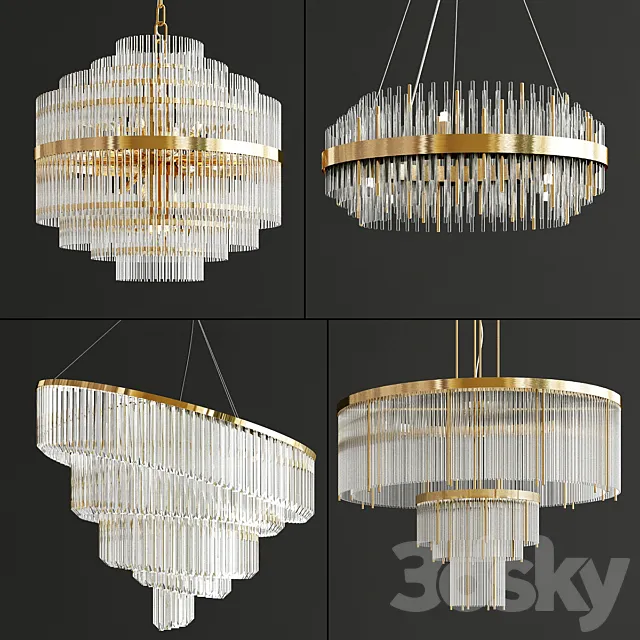 Glass Suspension Collection 3D Model